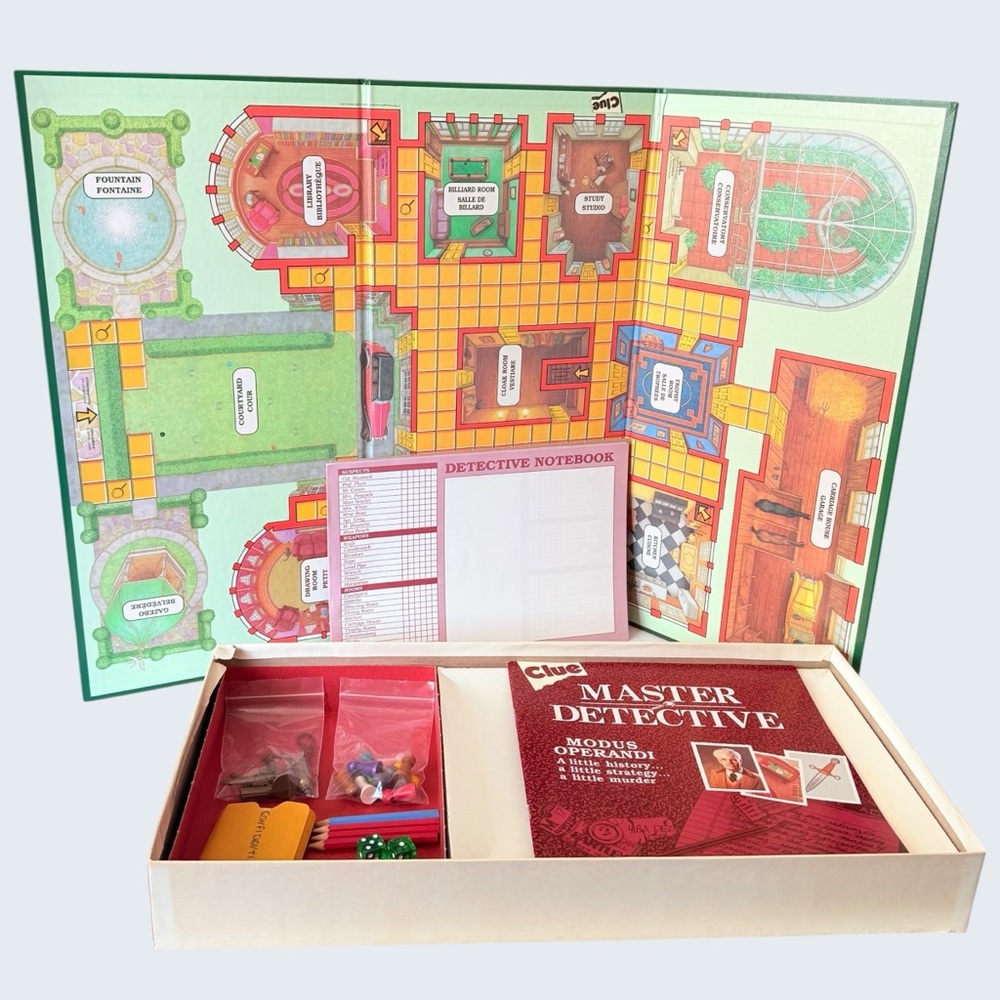 CLUE Master Detective Board Game Vintage 1988